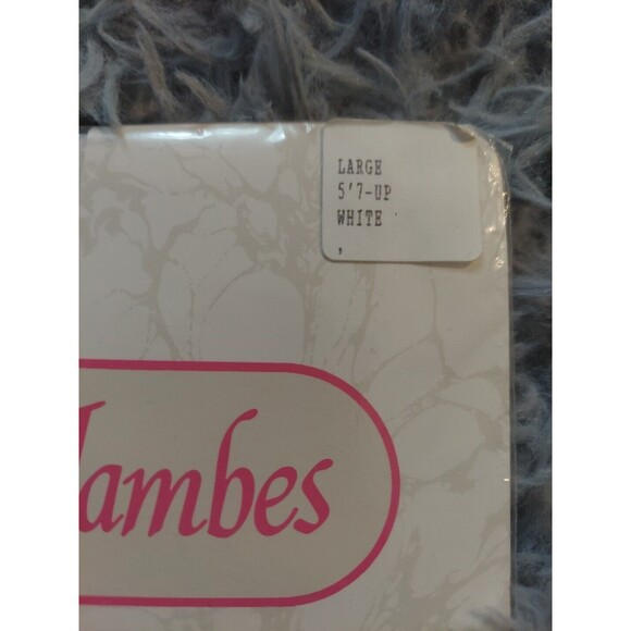 Les Belles Jambes Large White Pantyhose Seamed 5'7-UP Vintage Pinup Model - Picture 3 of 7